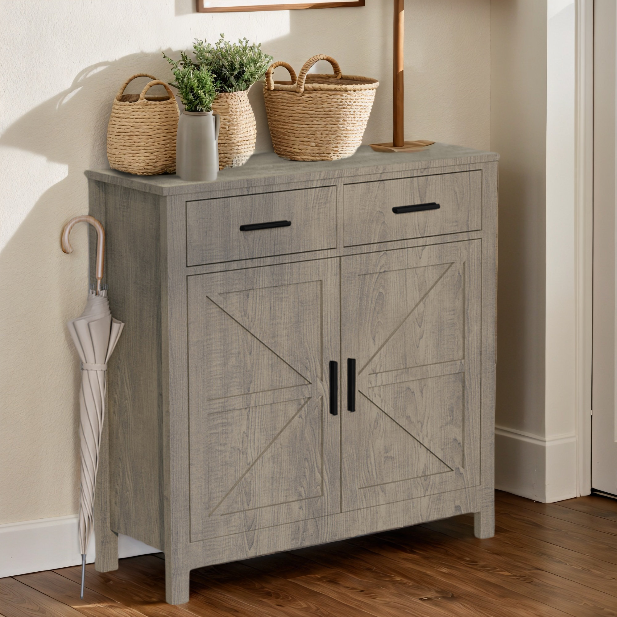 Ophelia & Co. 31.5"W*31.6"H Storage Modern Farmhouse Style